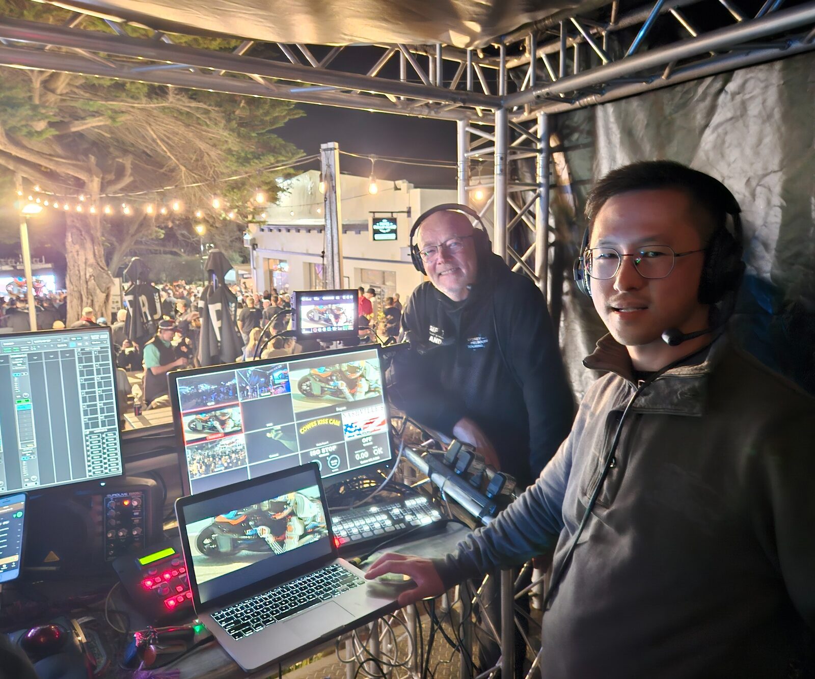 Night event multi-camera control position